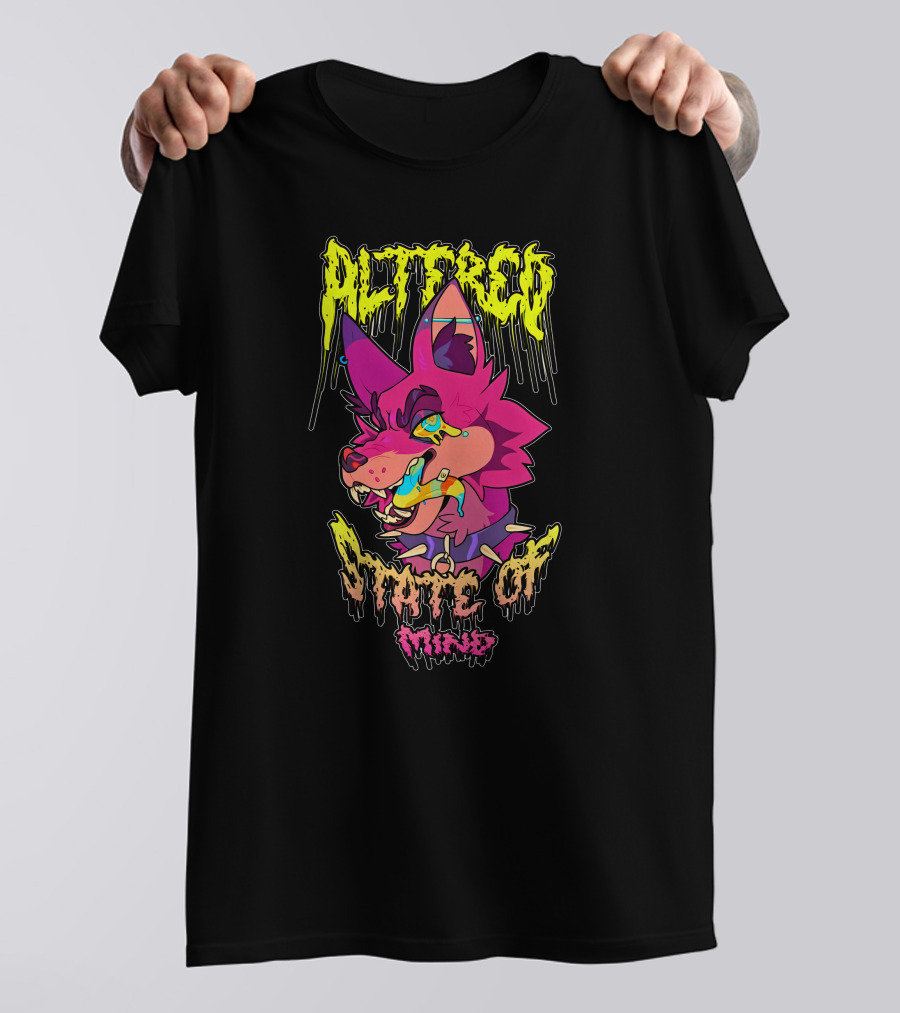 Altered State Of Mind Vivid Graphic Wolf Art Corelle Vairel T-Shirt