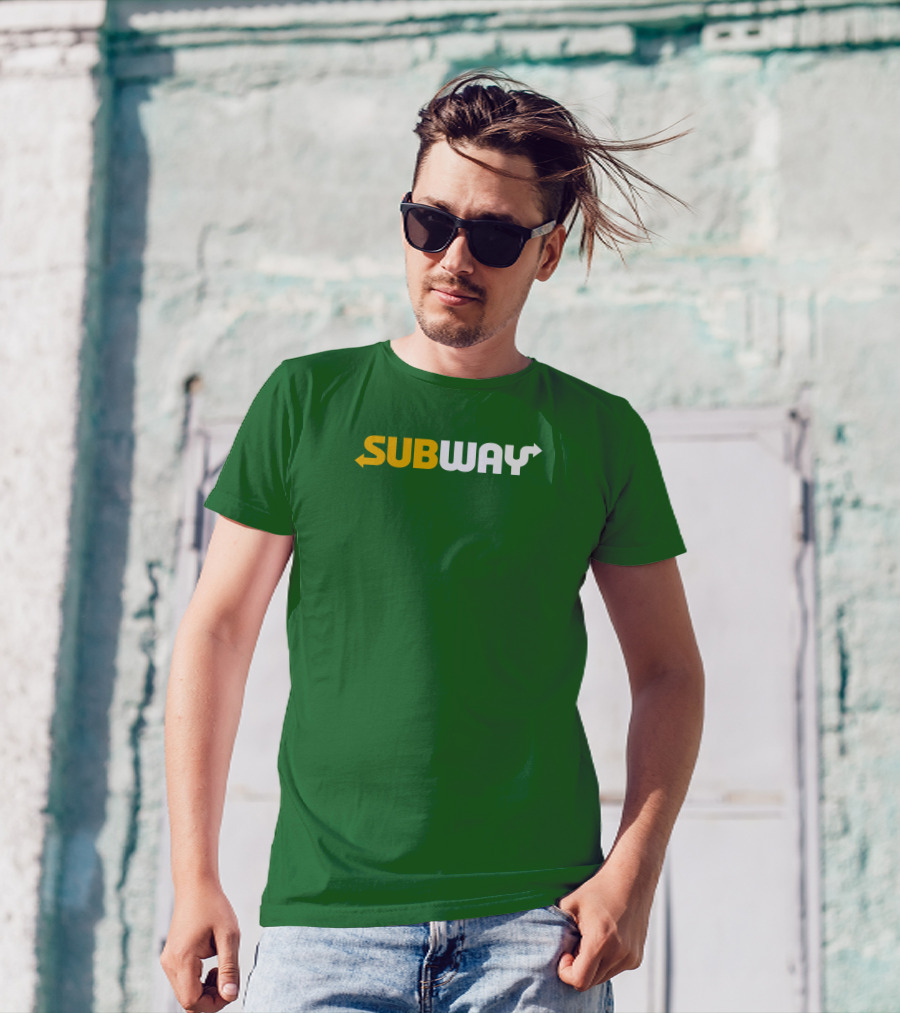 Keefler Subway Logo With Green Background T-Shirt