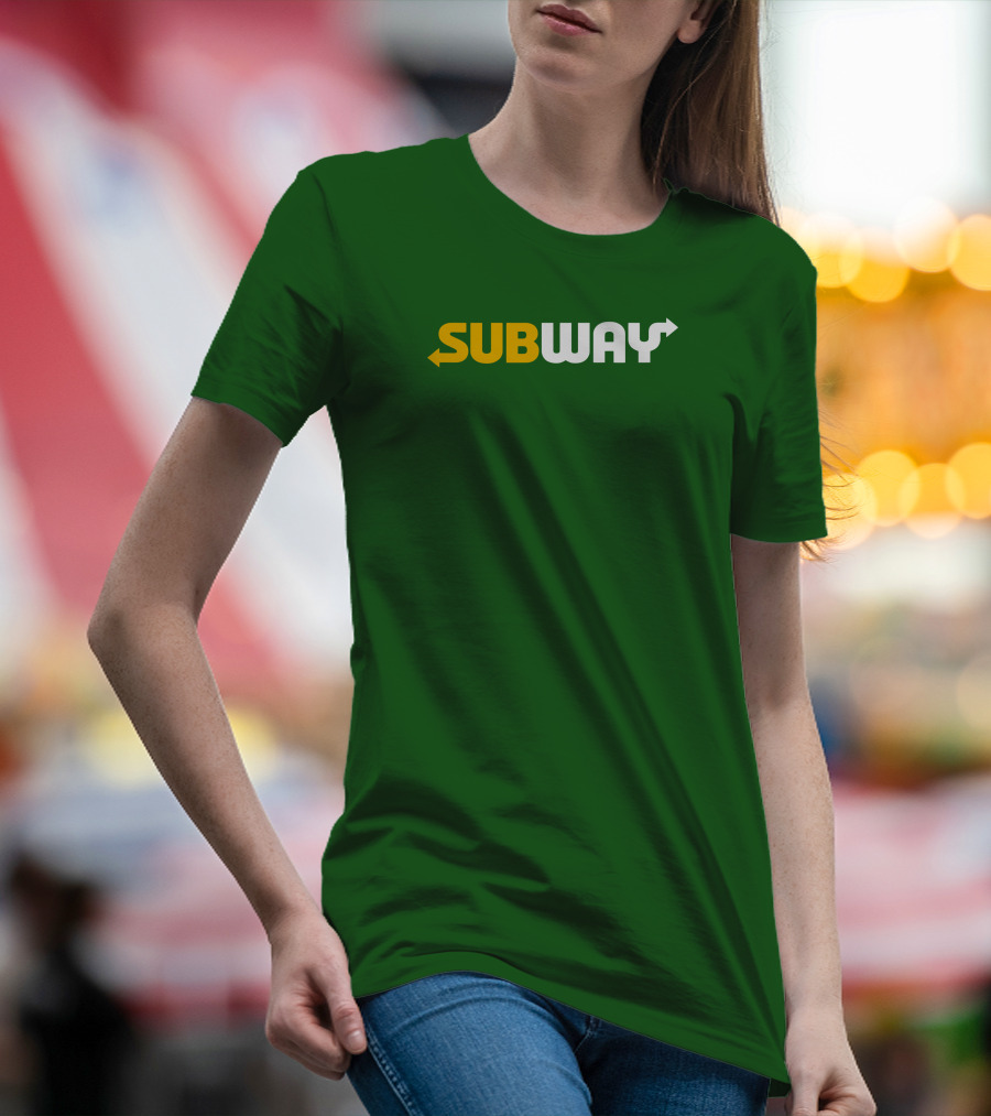 Keefler Subway Logo With Green Background T-Shirt