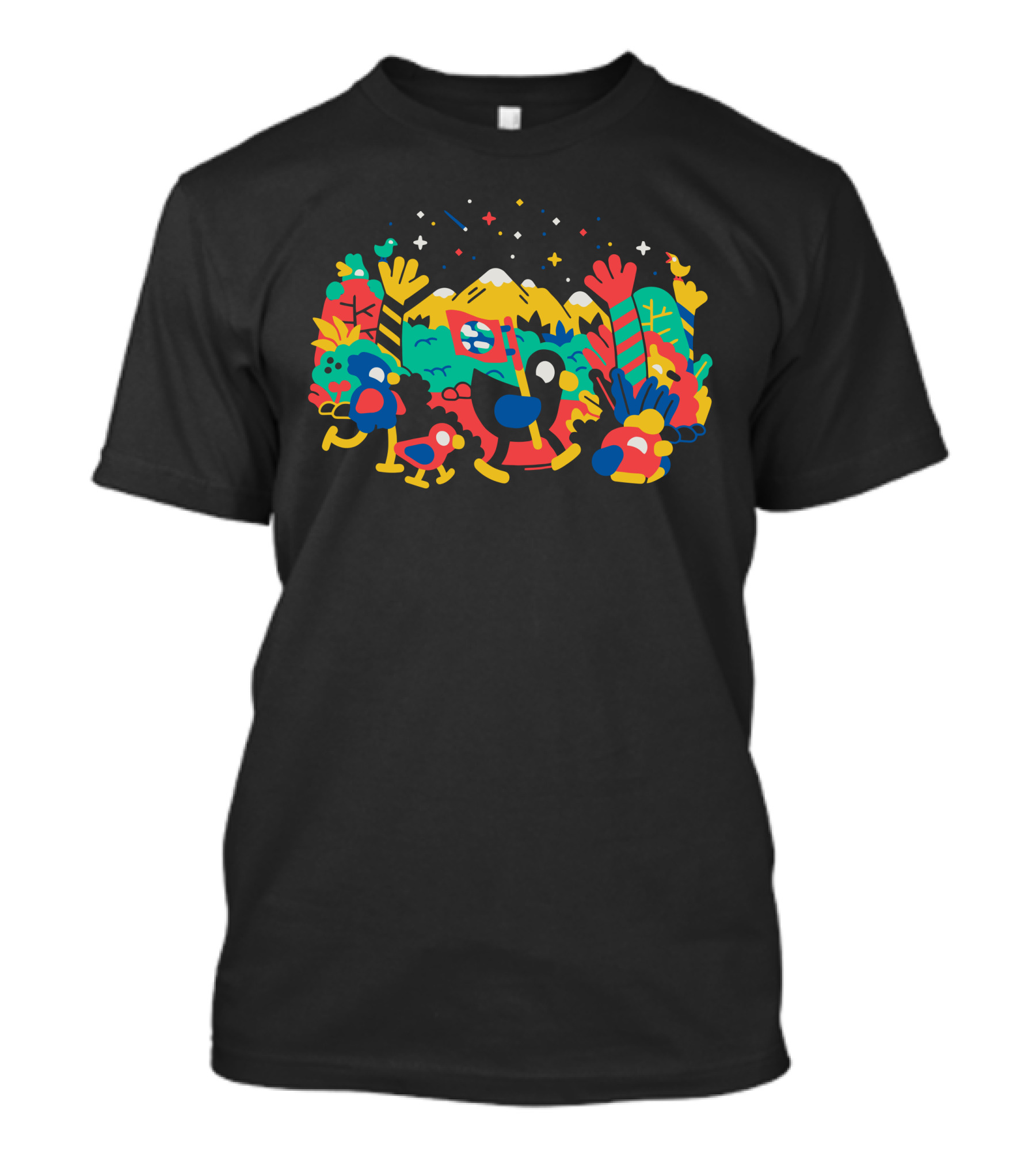 Kurzgesagt Duck And Friends Adventure Scene T-Shirt