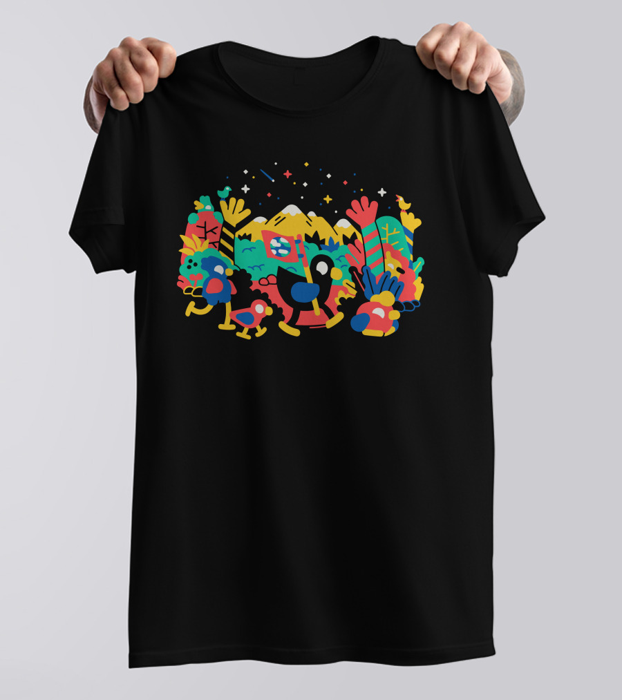 Kurzgesagt Duck And Friends Adventure Scene T-Shirt