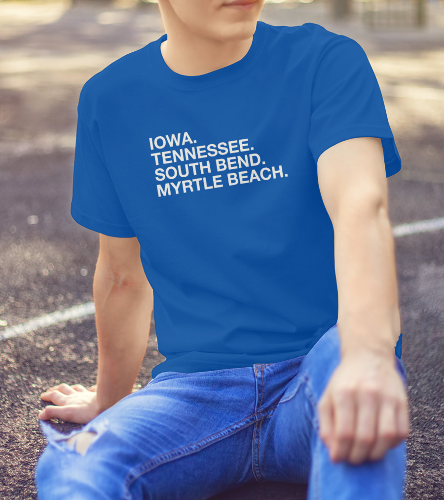 Iowa Tennessee South Bend Myrtle Beach Cubs Minor League Affiliates T-Shirt