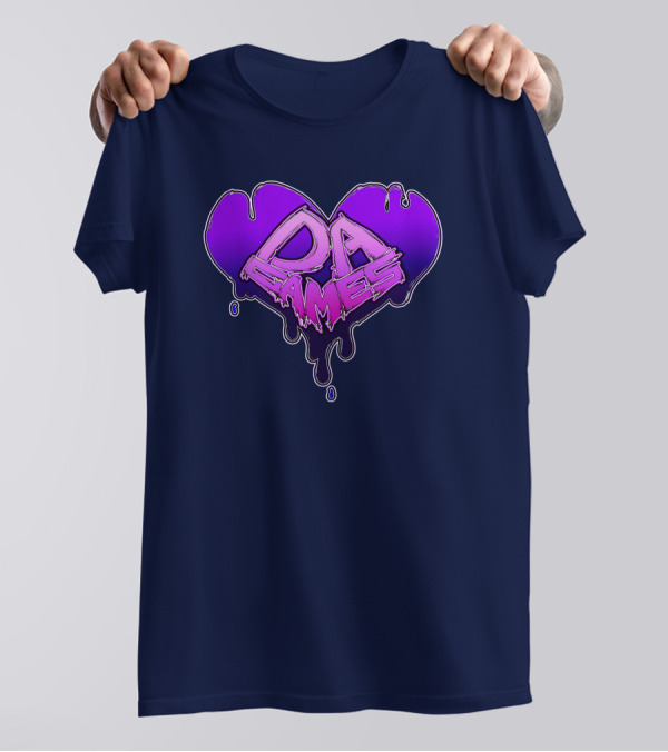 DAValentine Heart Drip Design DA Games Will Ryans Store T-Shirt