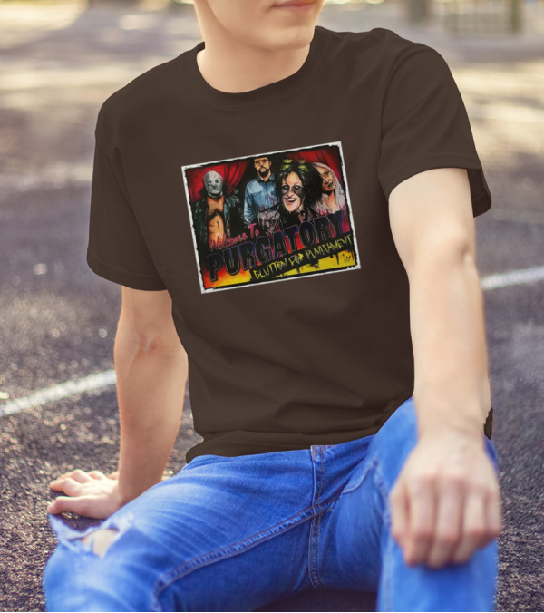 Welcome To Purgatory Glutton For Punishment Pro Wrestling Tees AEW Shop Demon X Bunny T-Shirt