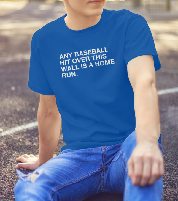 Any Baseball Hit Over This Wall Is A Home Run T-Shirt
