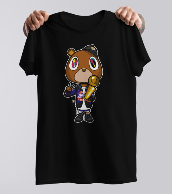Can't Beat LA Store Yeezy X Mamba Champion Bear With Trophy T-Shirt
