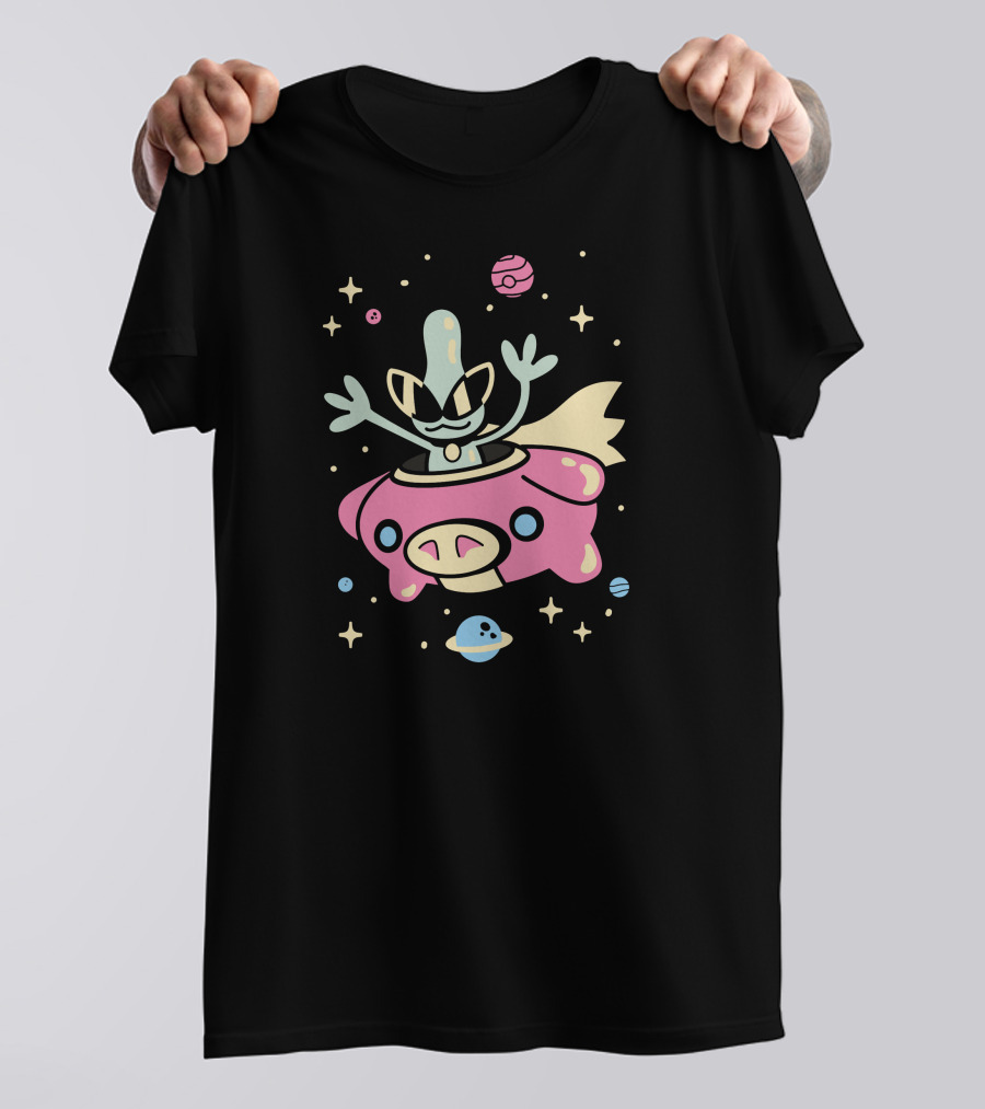 The Yetee Shop Space Glasses Alien In Spaceship By Jaime Ugarte T-Shirt