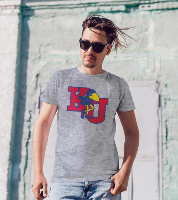 KU Homefield Vintage Long Leg Jayhawk T-Shirt