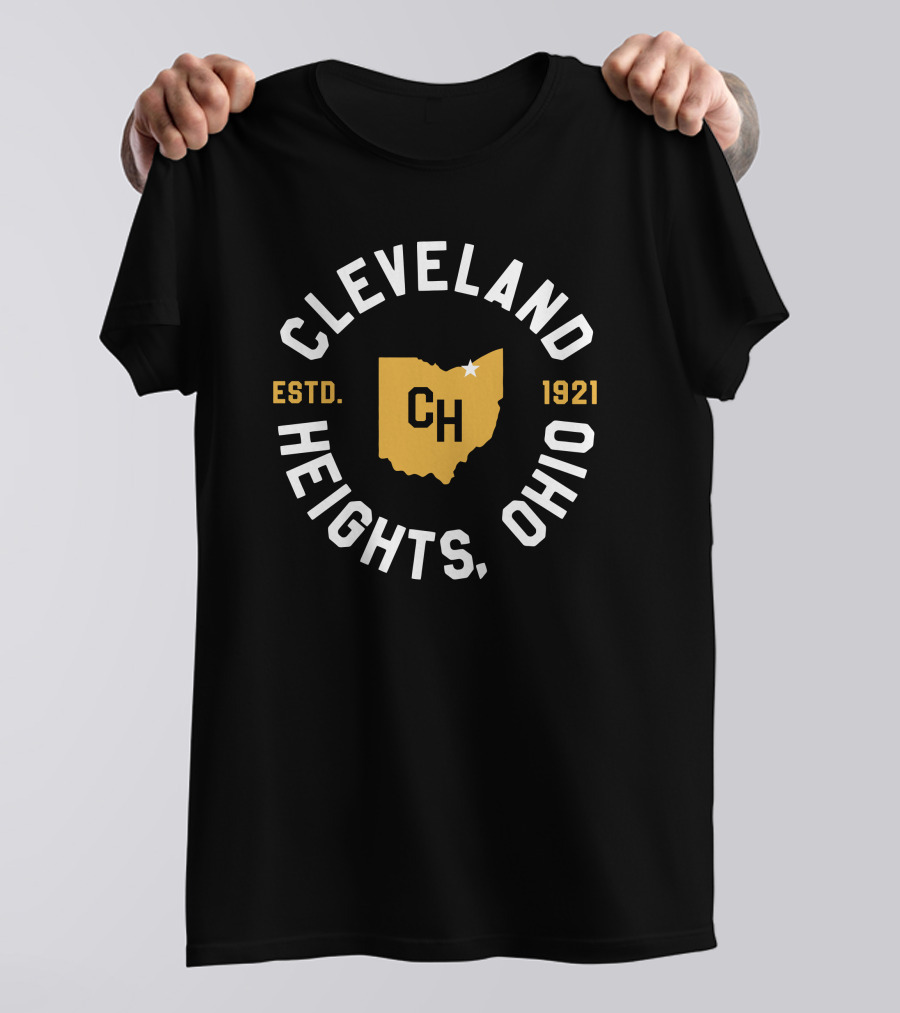 Cleveland Heights Ohio Estd 1921 Cleveland Clothing Co Store CH Map T-Shirt