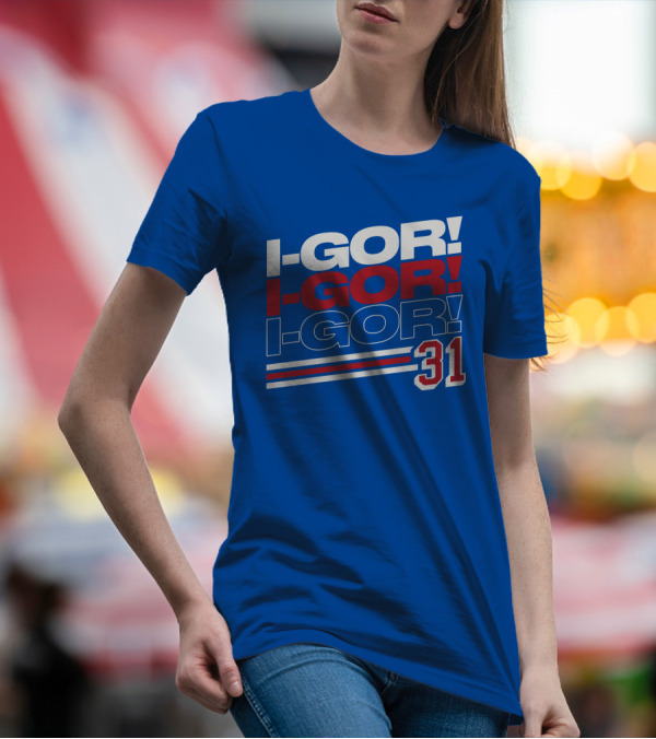 We Bleed Blue NYC Merch Store I-Gor I-Gor I-Gor 31 T-Shirt