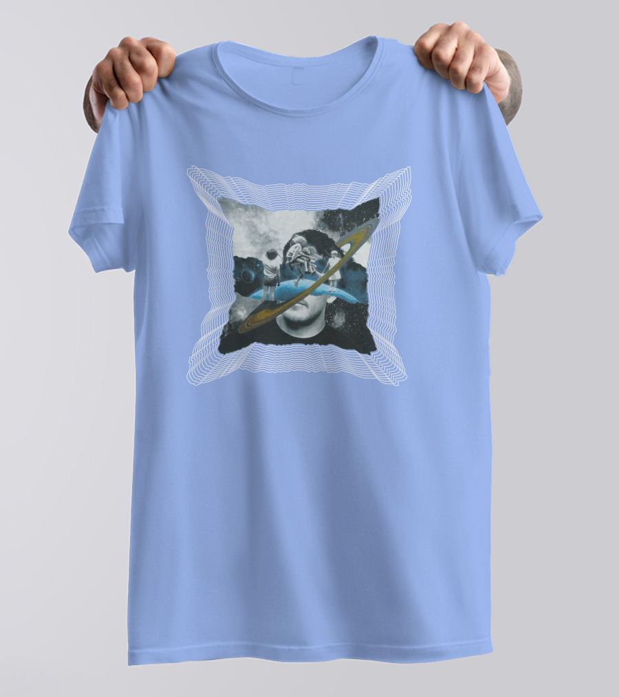 Captain James Brandiswm Inward Space Exploration Saturn Ring Vision T-Shirt
