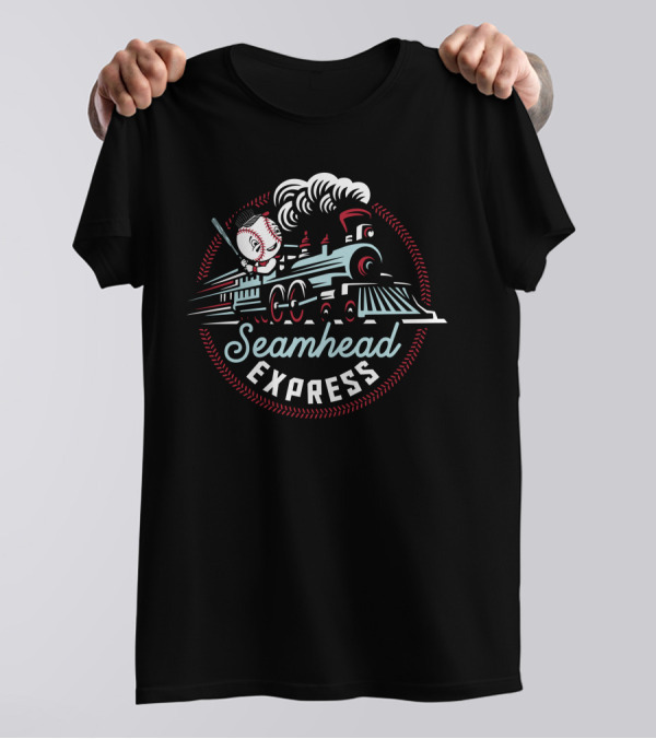 Seamhead Express Baseball Train Nick Trig T-Shirt