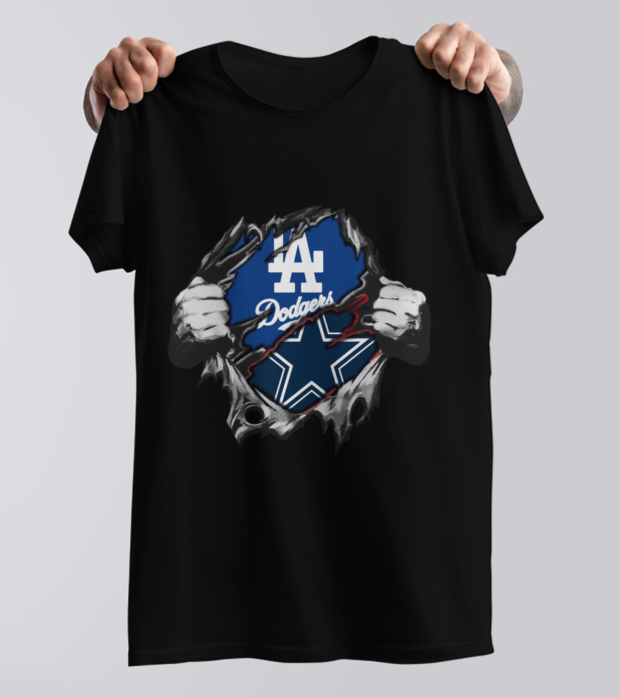 Cowboys LA Dodgers Fan Crossover T-Shirt