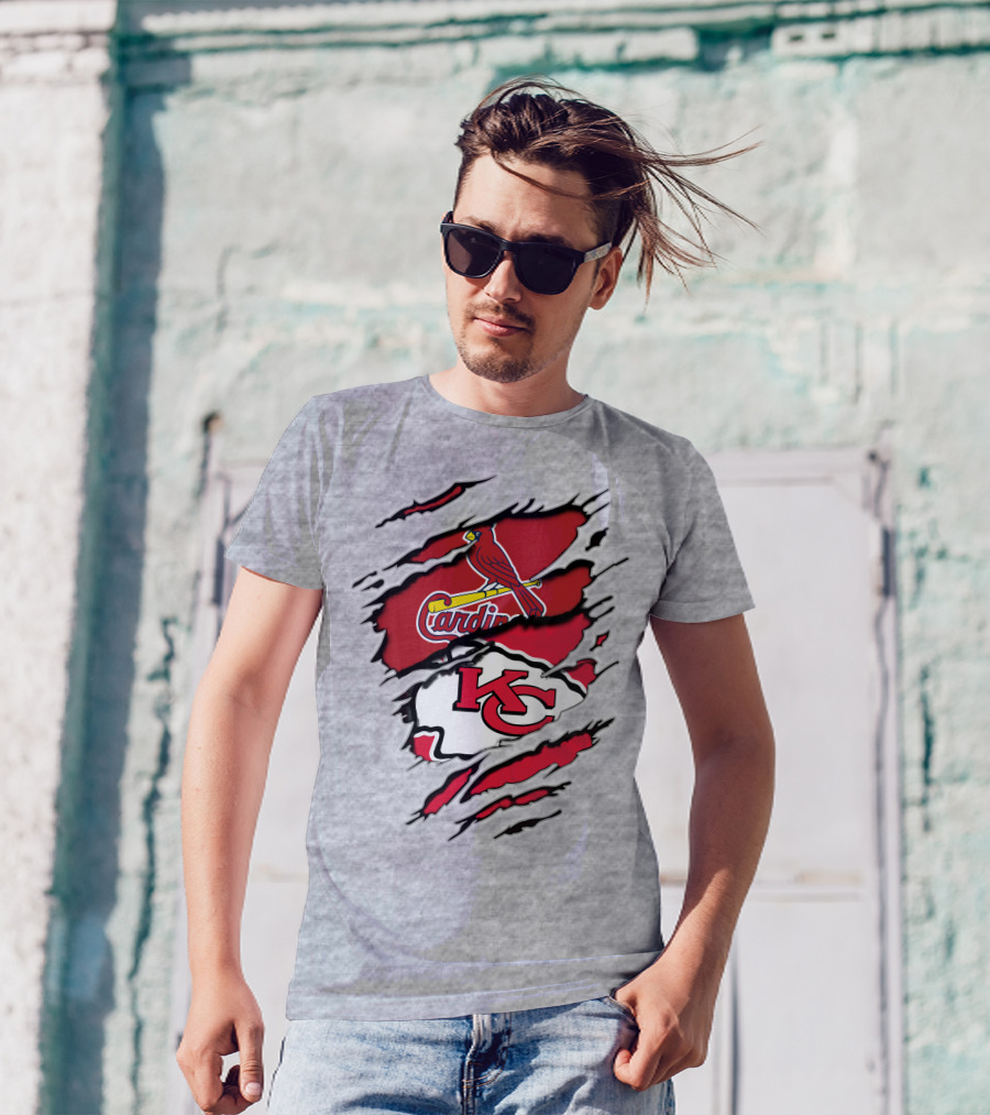 Kansas City Chiefs St. Louis Cardinals Torn T-Shirt