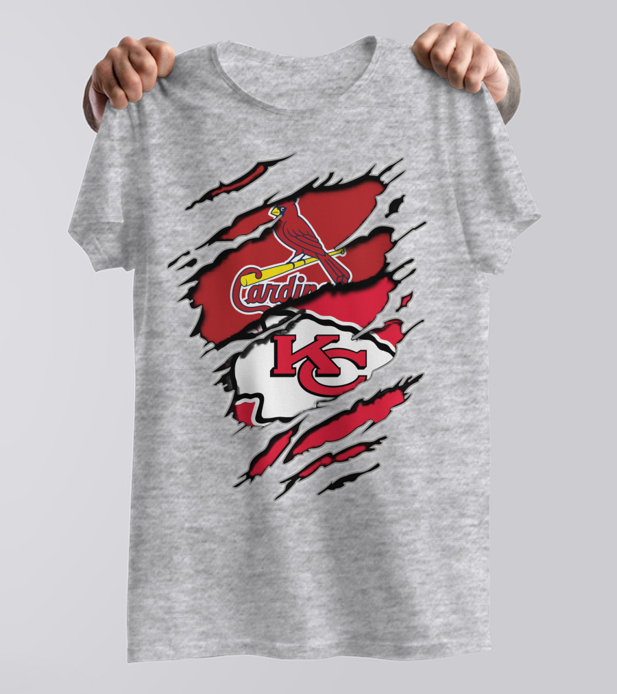 Kansas City Chiefs St. Louis Cardinals Torn T-Shirt