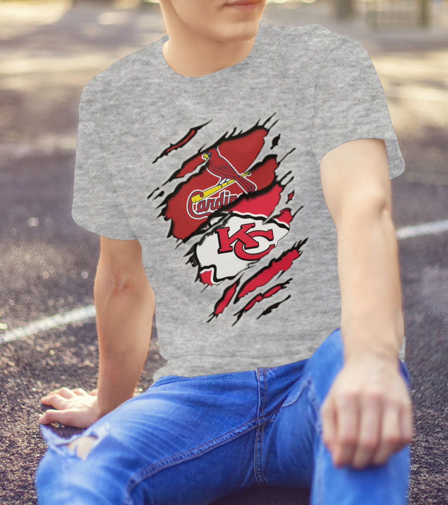 Kansas City Chiefs St. Louis Cardinals Torn T-Shirt