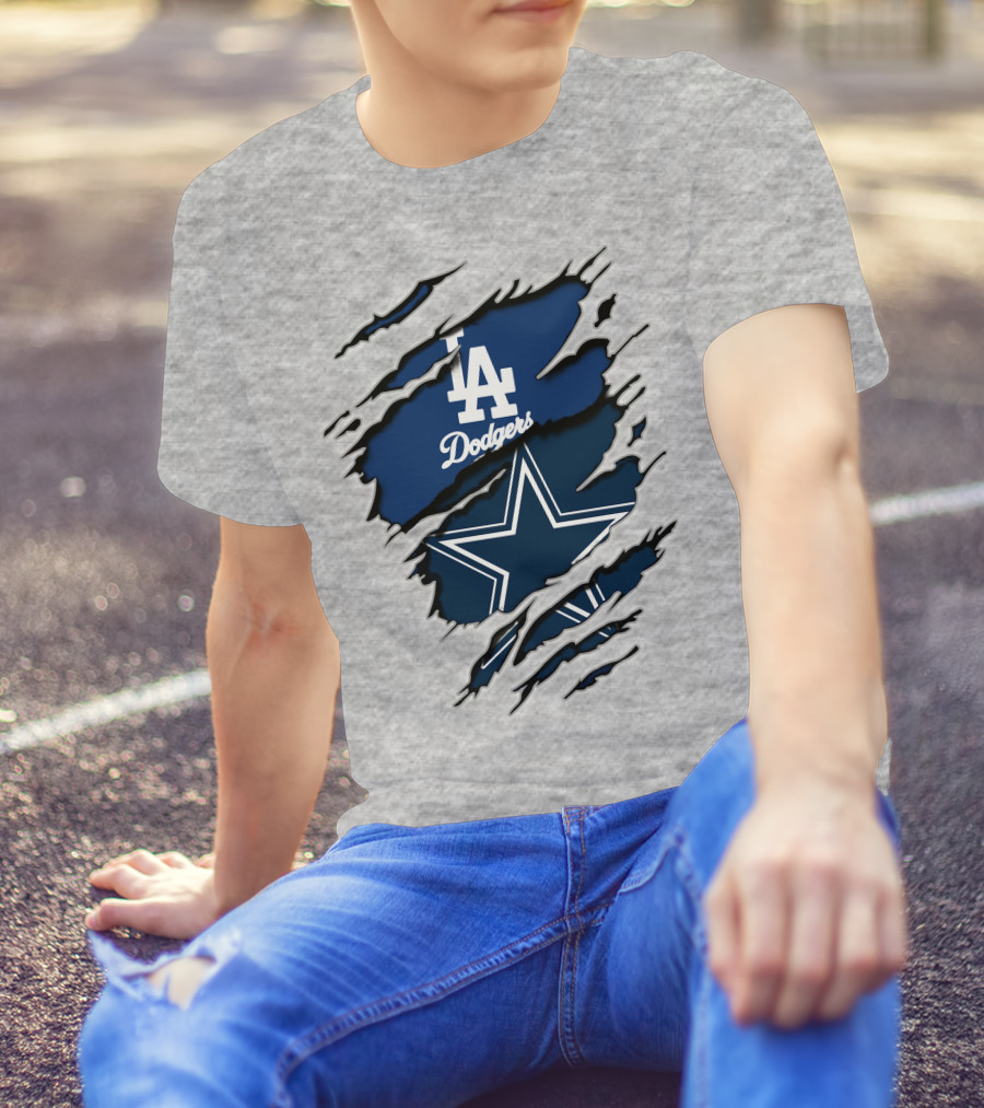 Dodgers Cowboys La Logo Mashup T-Shirt