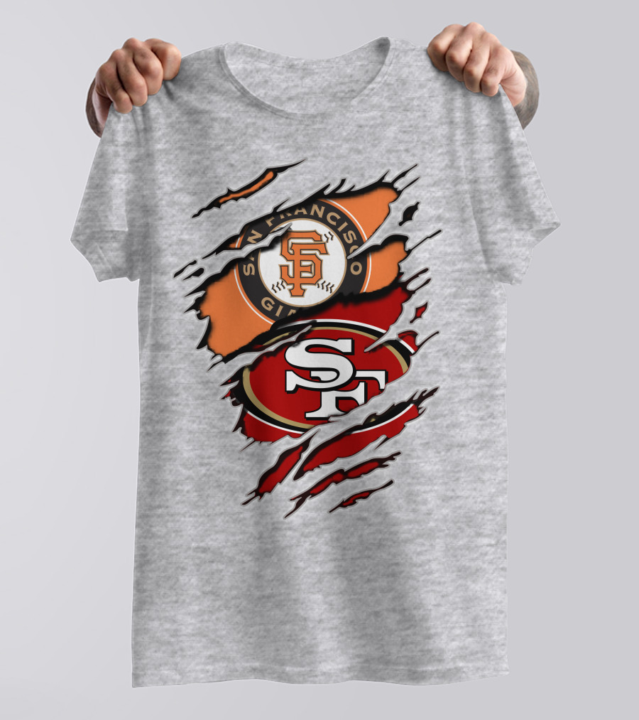 San Francisco Giants 49ers Crossover Logo T-Shirt