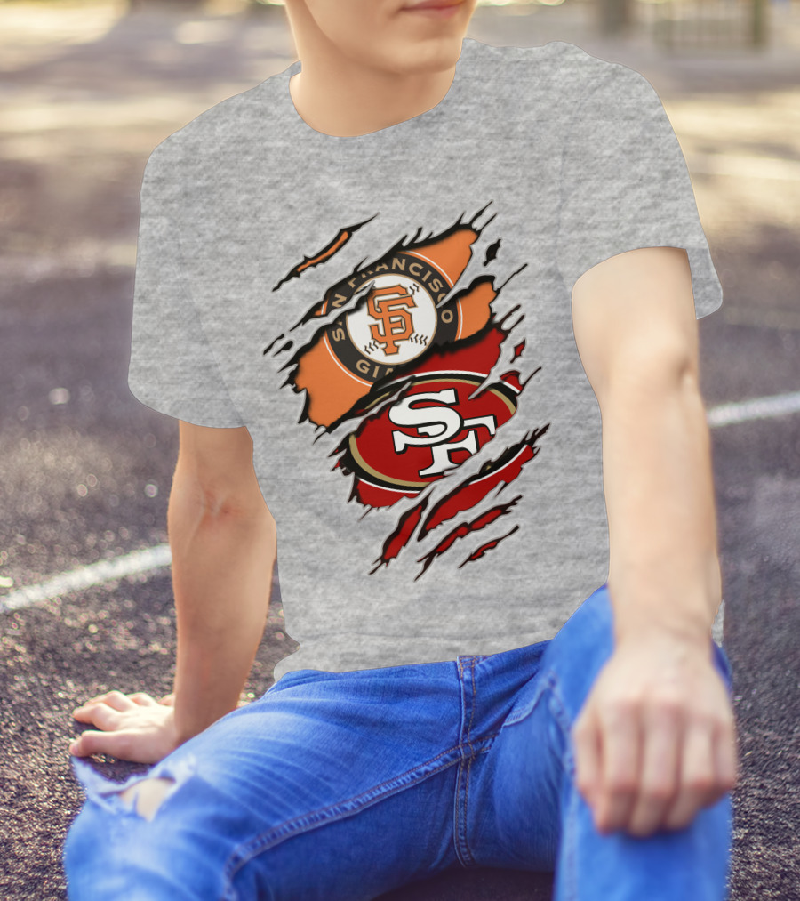 San Francisco Giants 49ers Crossover Logo T-Shirt