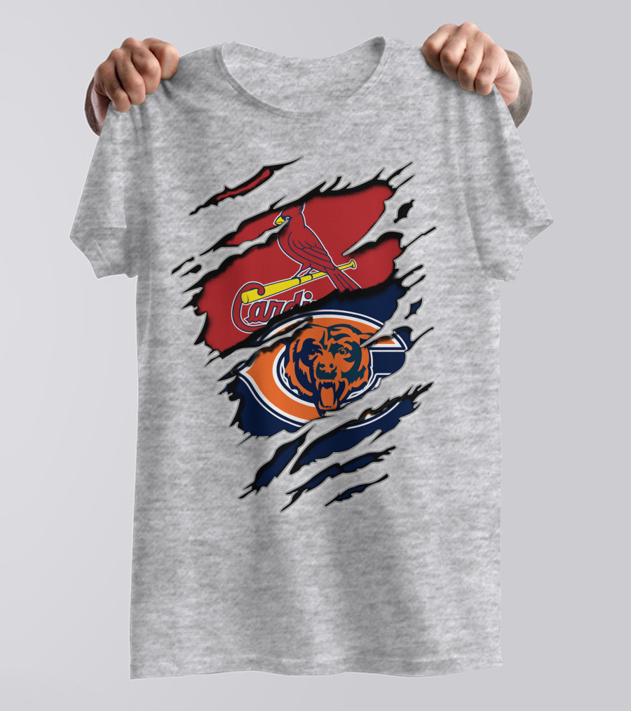 Cardinals Bears Claw Marks Sports T-Shirt