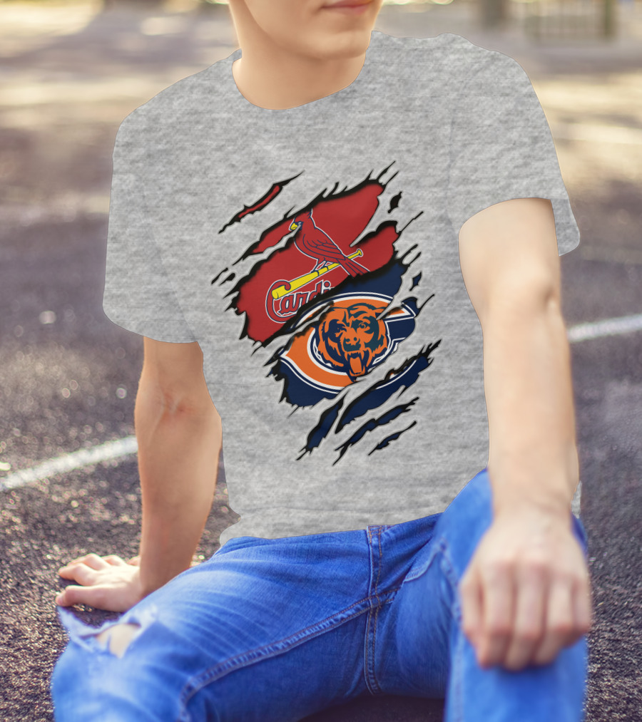 Cardinals Bears Claw Marks Sports T-Shirt