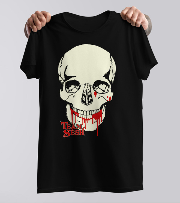 Team Sesh Skull Design Faces Of Sesh Merchandise T-Shirt