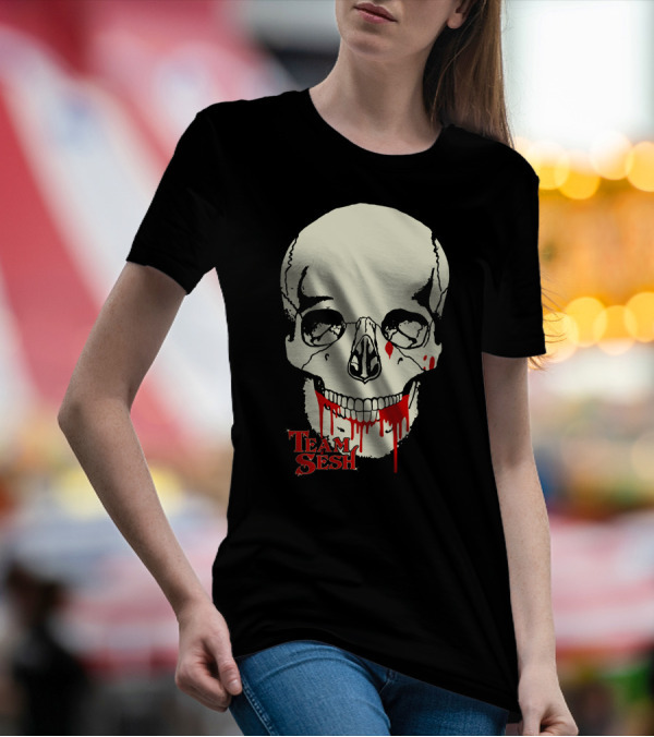 Team Sesh Skull Design Faces Of Sesh Merchandise T-Shirt