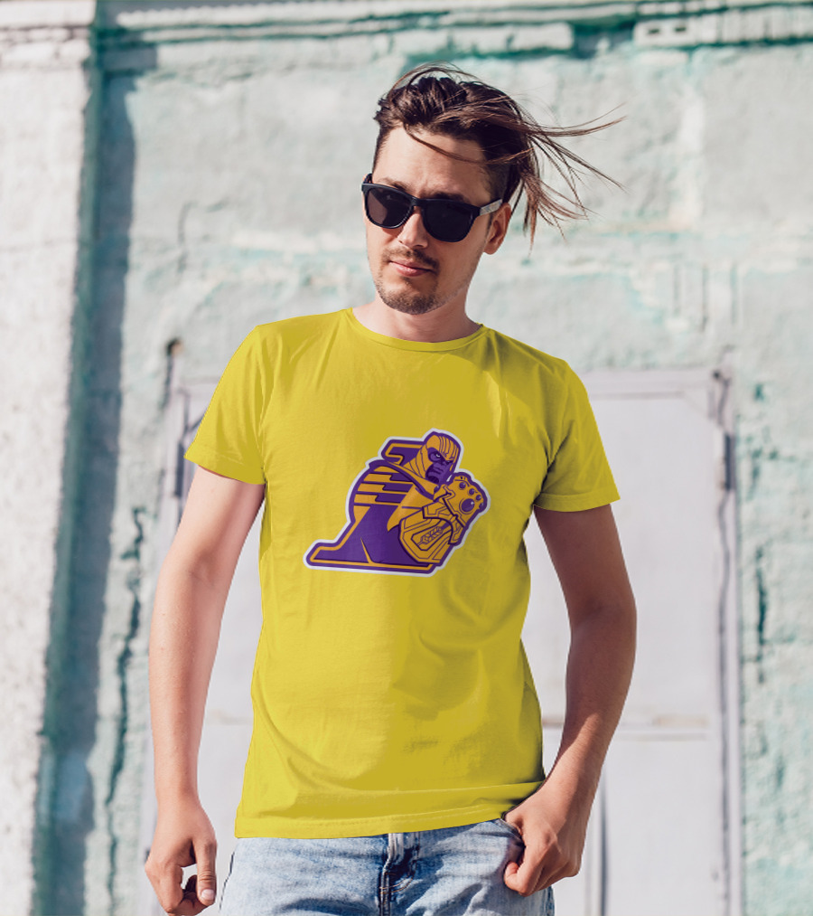 LA Lakers Thanos Infinity Gauntlet Mashup T-Shirt