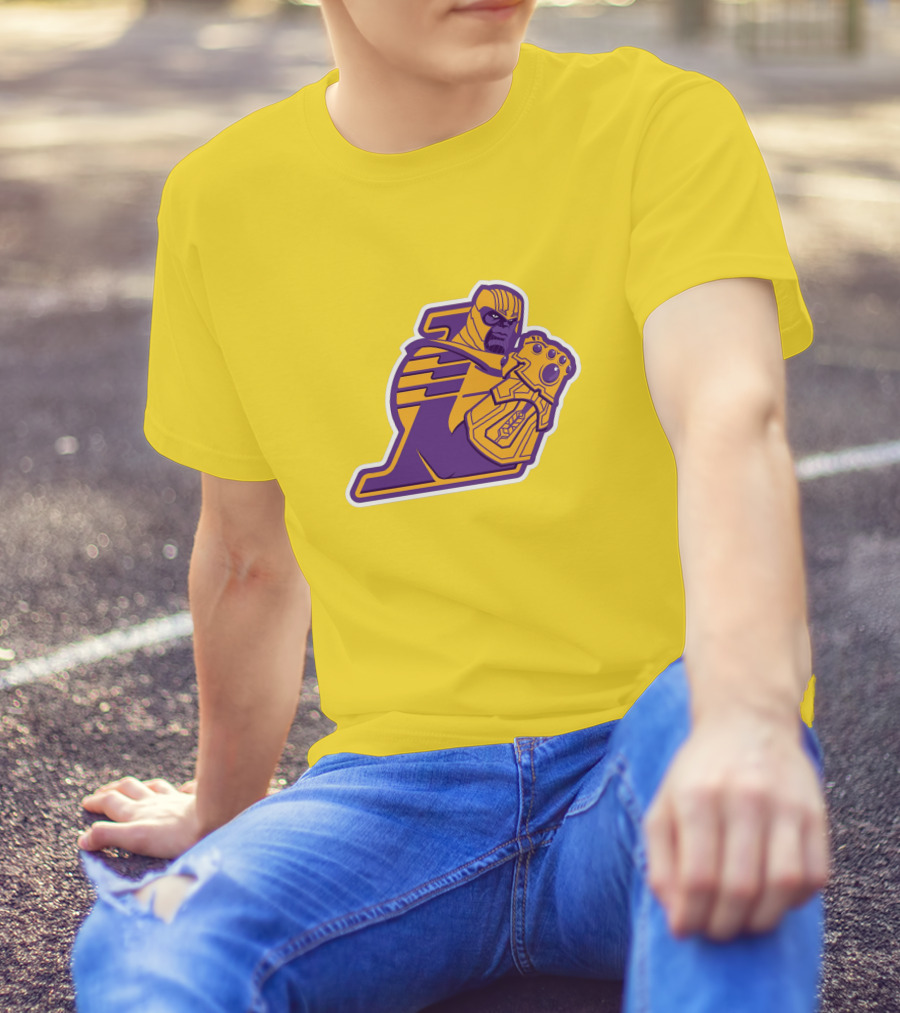 LA Lakers Thanos Infinity Gauntlet Mashup T-Shirt