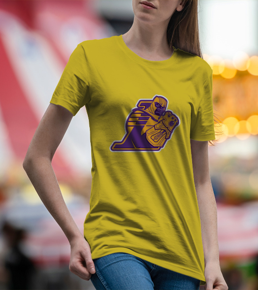 LA Lakers Thanos Infinity Gauntlet Mashup T-Shirt