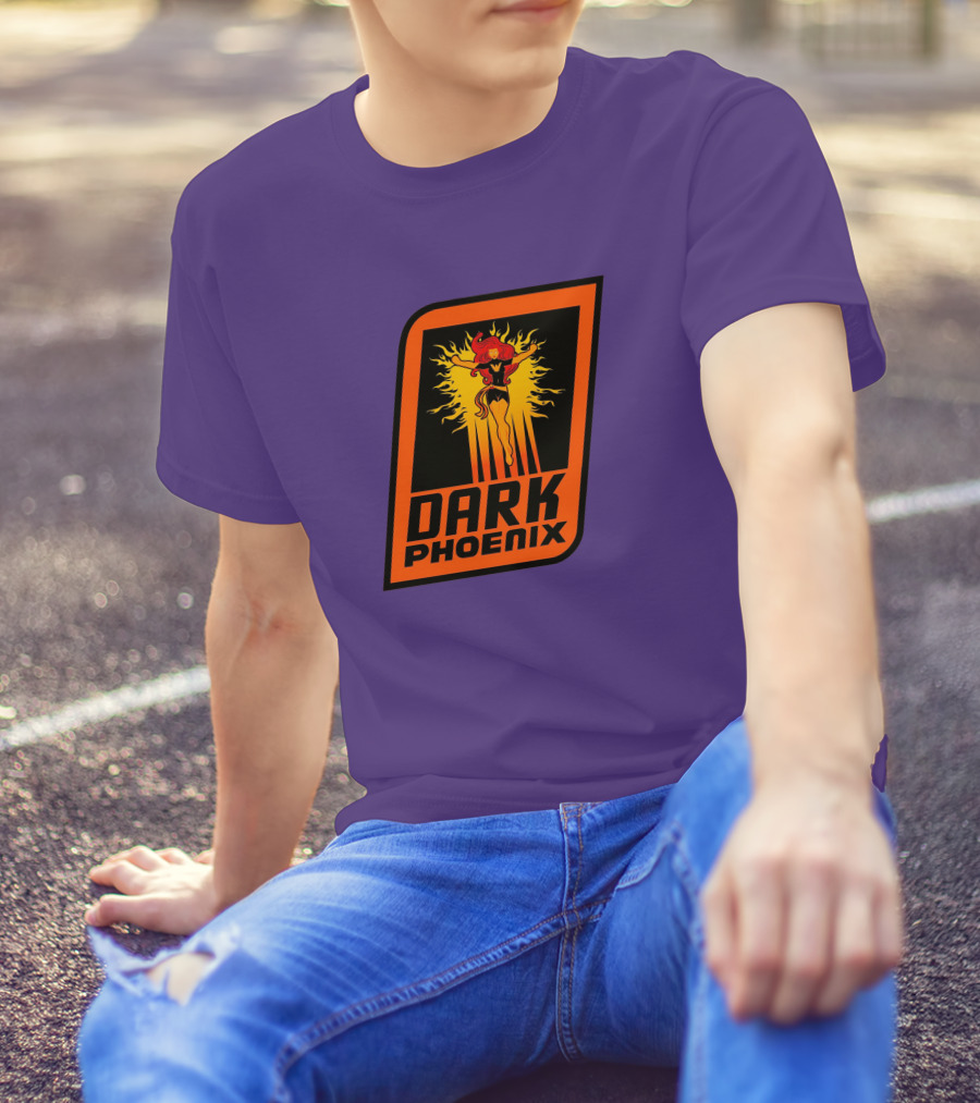 Dark Phoenix NBA X-Men Crossover Logo Design With Fiery Character T-Shirt