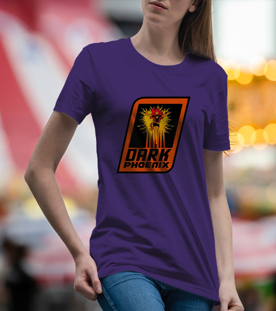Dark Phoenix NBA X-Men Crossover Logo Design With Fiery Character T-Shirt