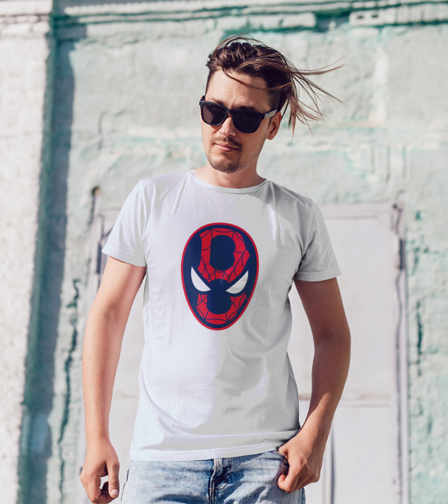 Boston Spider Sox MLB Web Pattern Mask T-Shirt