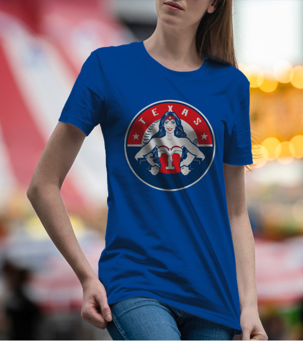 Texas Wonder Woman Baseball Icon T-Shirt