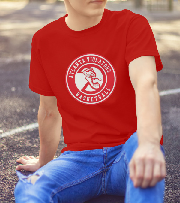 Atlanta Violators Basketball Red Snake Logo NBA T-Shirt