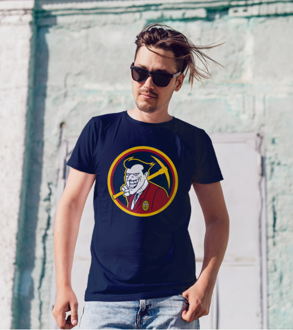 Denver Jokers NBA Parody Logo Icon With Villain Character And Pickaxe T-Shirt