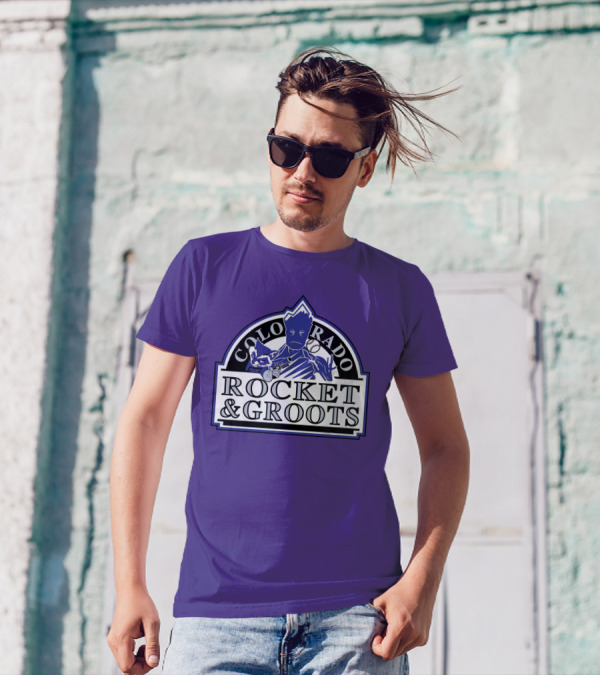 Colorado Rocket And Groots MLB Baseball Crossover T-Shirt