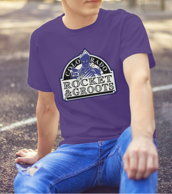 Colorado Rocket And Groots MLB Baseball Crossover T-Shirt