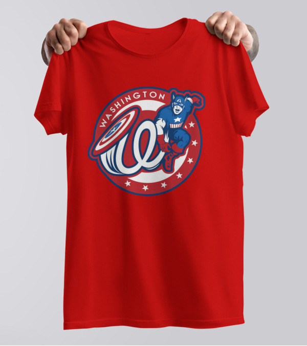 Washington Captain America MLB Crossover T-Shirt