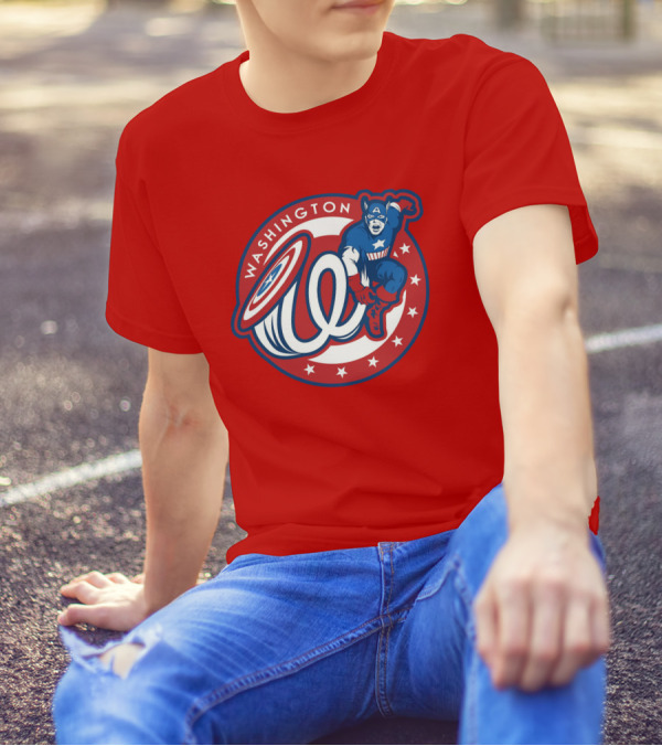 Washington Captain America MLB Crossover T-Shirt