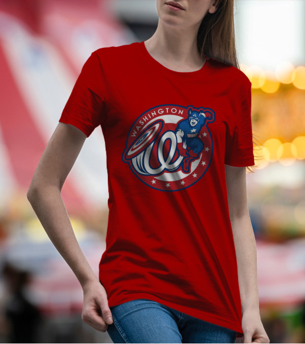 Washington Captain America MLB Crossover T-Shirt
