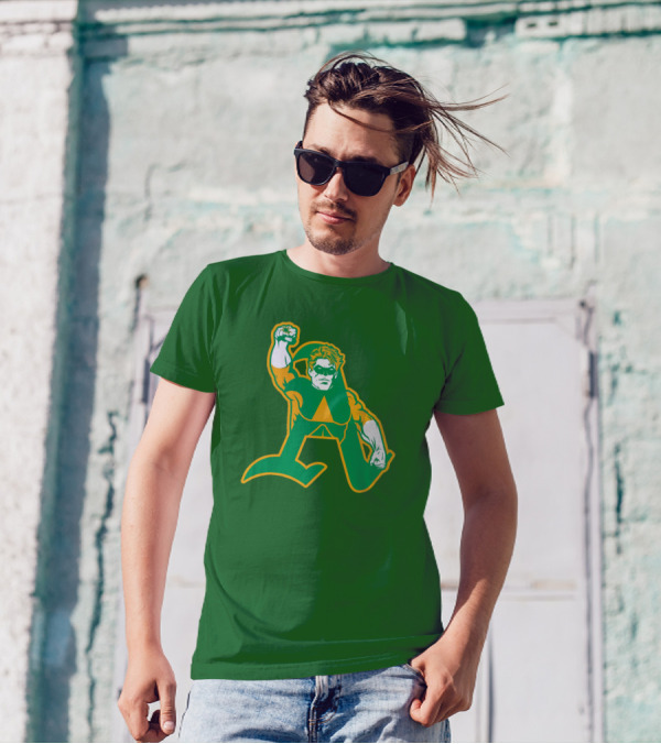 Oakland Athletics Green Lantern MLB Crossover T-Shirt