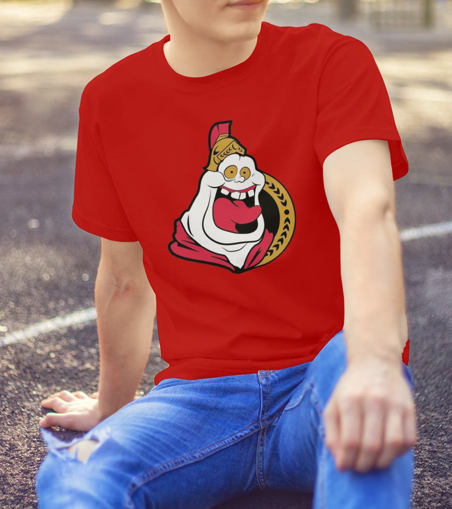 Ottawa Slimers Ghost Glowing Roman Hockey T-Shirt