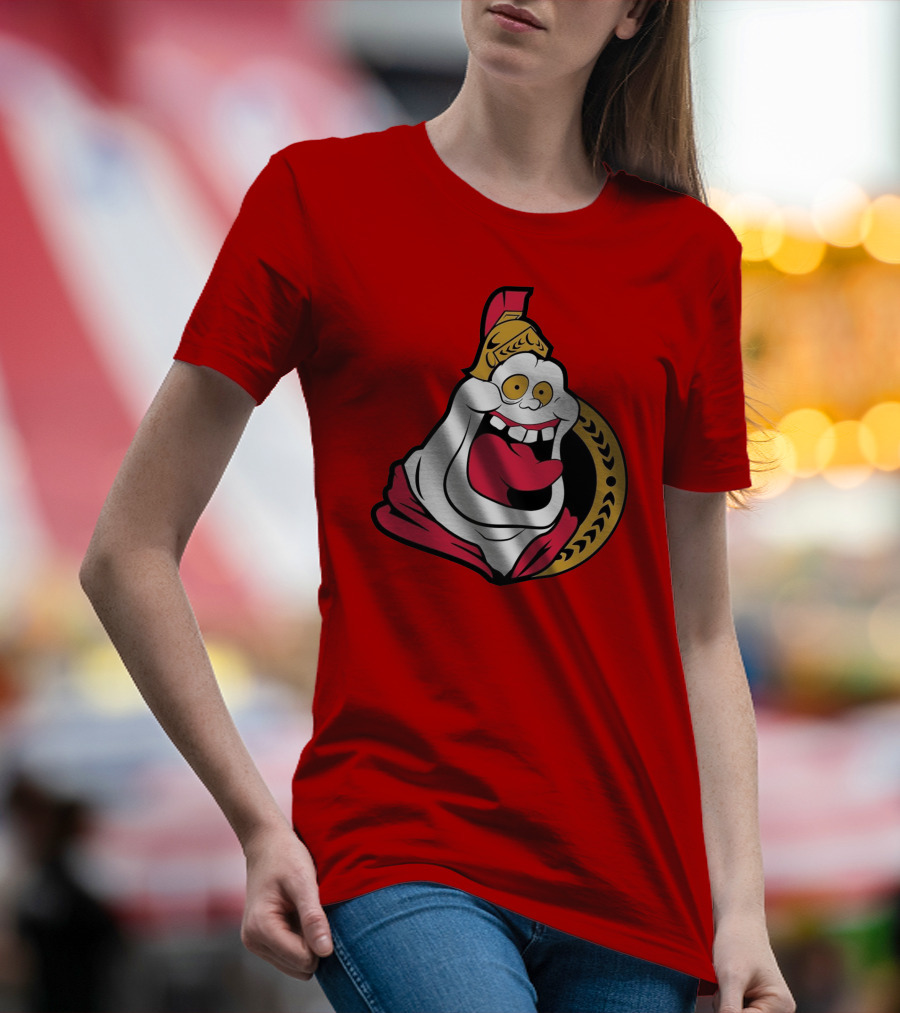 Ottawa Slimers Ghost Glowing Roman Hockey T-Shirt