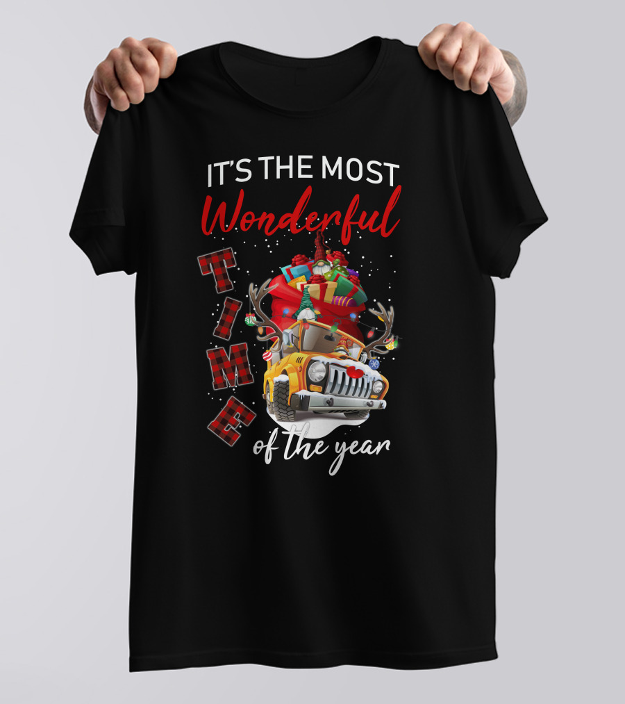 It's The Most Wonderful Time Of The Year Christmas Truck With Gifts T-Shirt