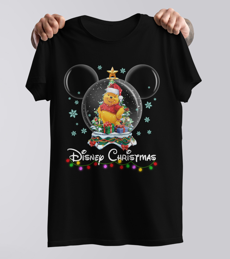 Disney Christmas Pooh Snow Globe Magic T-Shirt