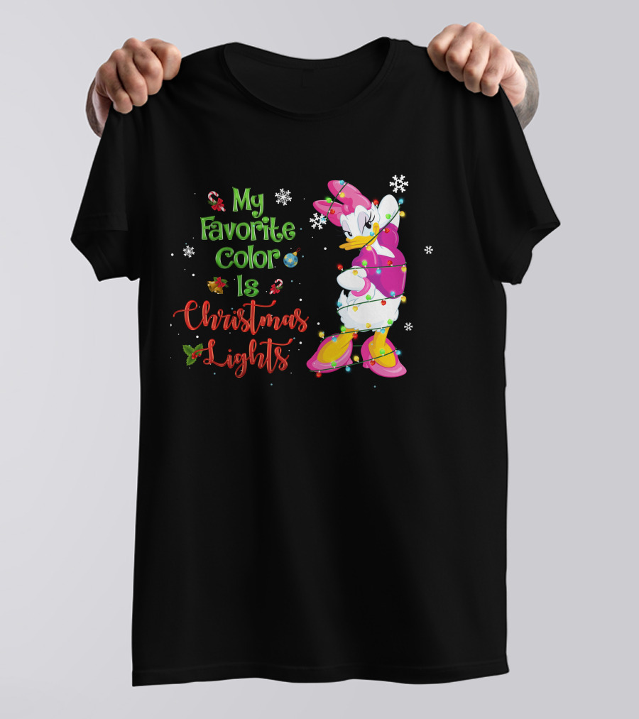 My Favorite Color Is Christmas Lights Daisy T-Shirt