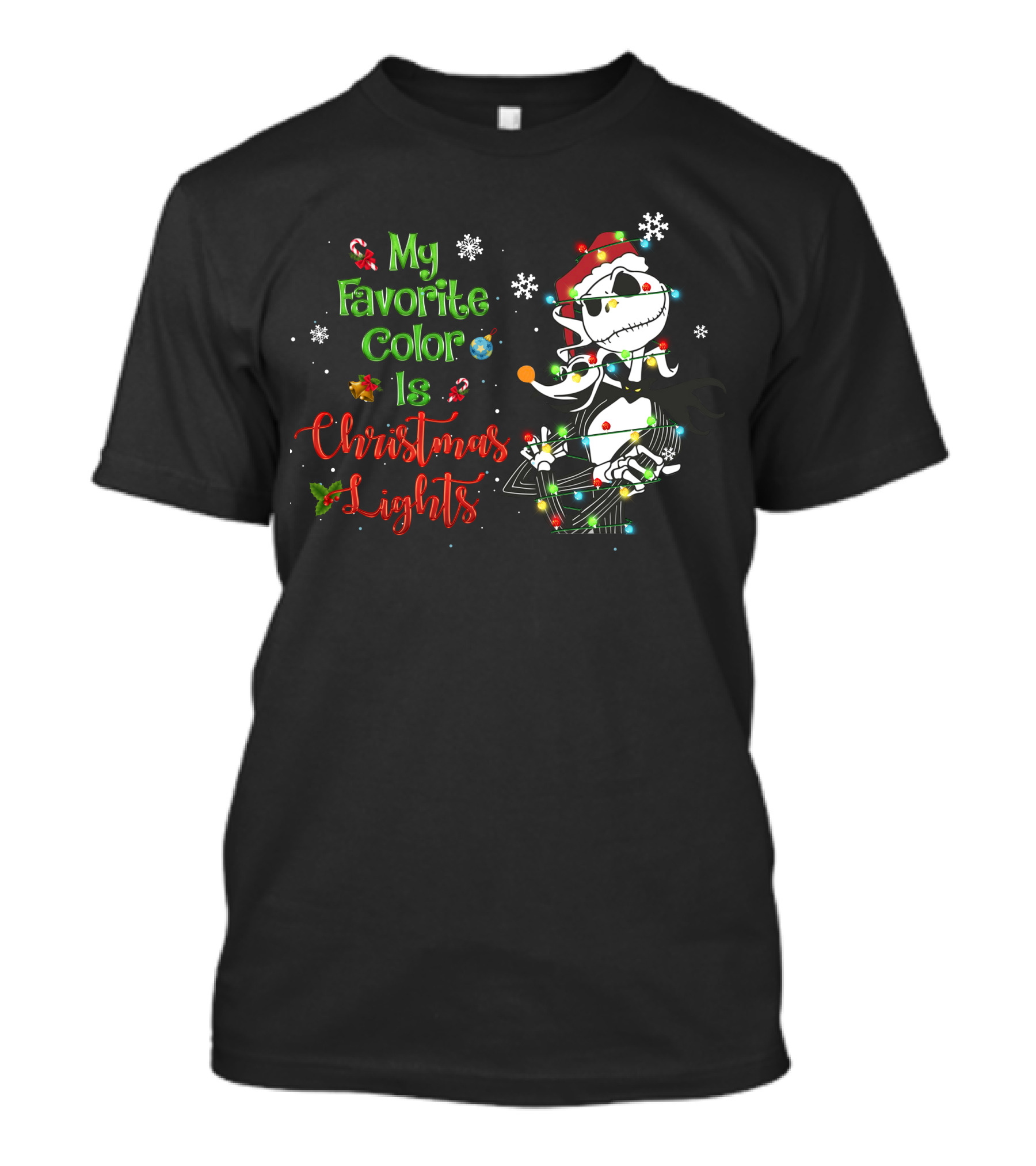 My Favorite Color Is Christmas Lights Jack Skellington T-Shirt