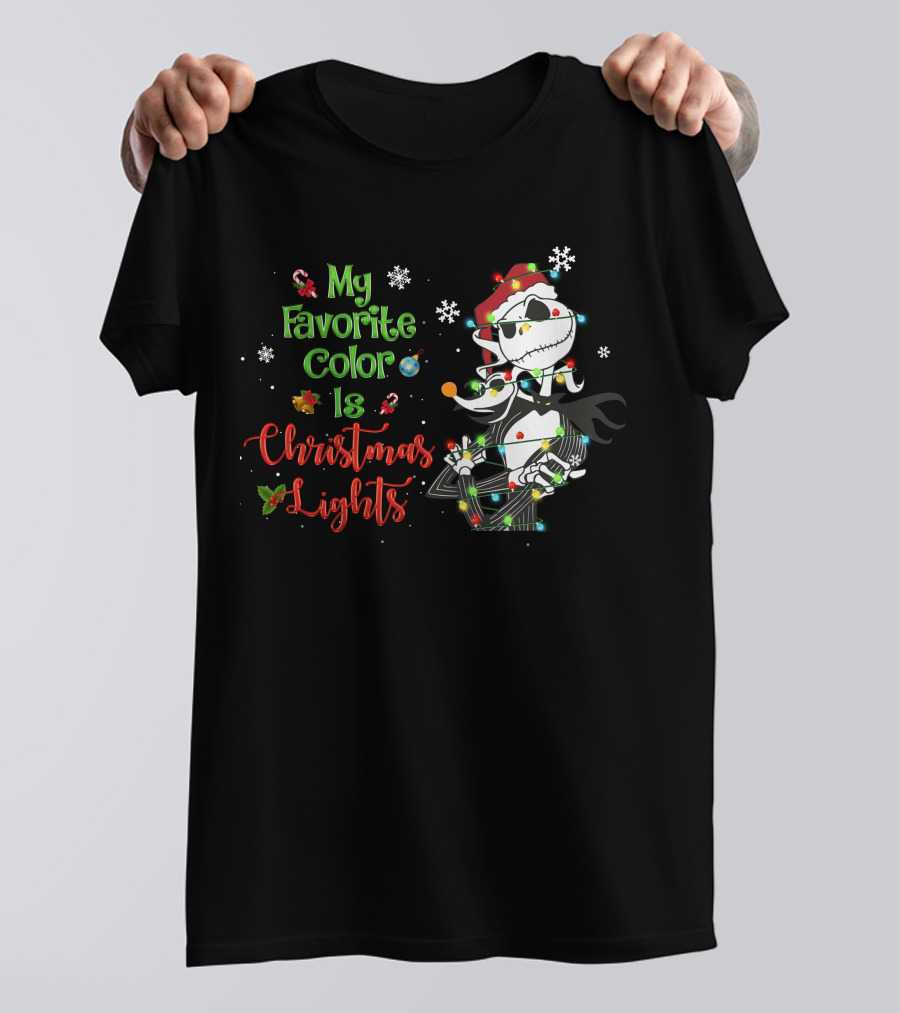 My Favorite Color Is Christmas Lights Jack Skellington T-Shirt