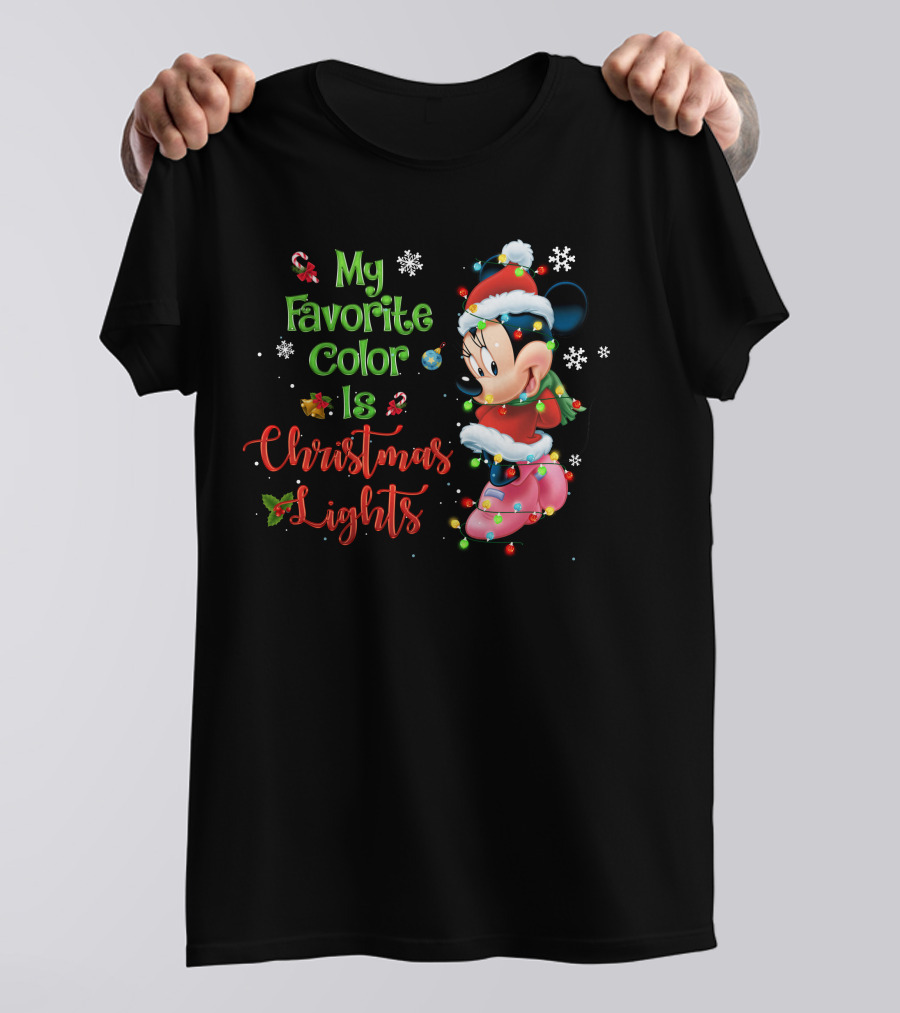 My Favorite Color Is Christmas Lights Minnie T-Shirt